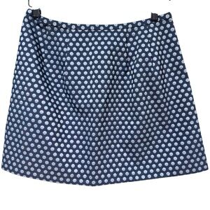 Oasis Gray and White A-Line Mini Skirt Casual Resort Wear